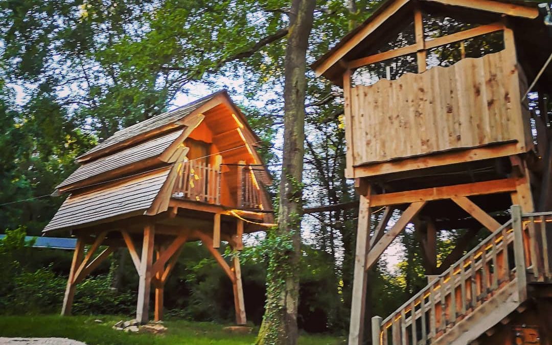 Boomhut met jacuzzi “Enchantée”