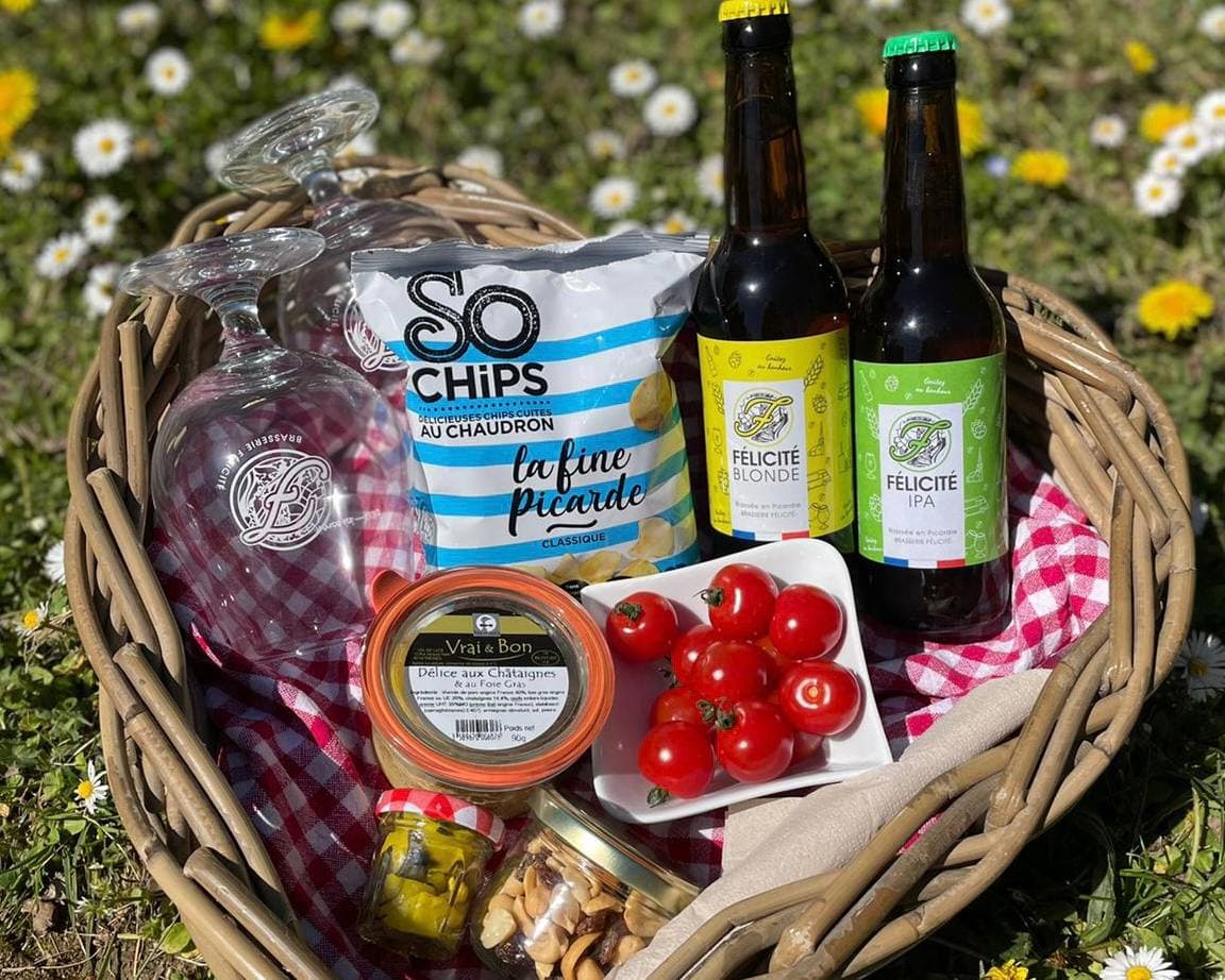 Panier apéritif à la bière