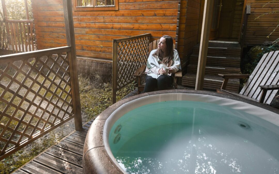 Lodge cabin with hot tub “Les Cinq Sens”