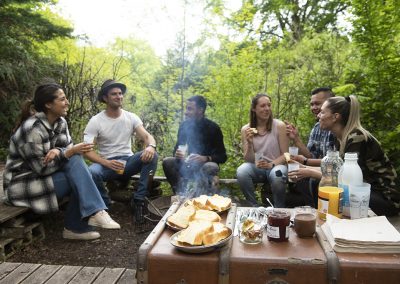 PDJ dans les bois en forêt
