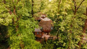 cabane suspendue dans le arbres avec jacuzzi près de paris